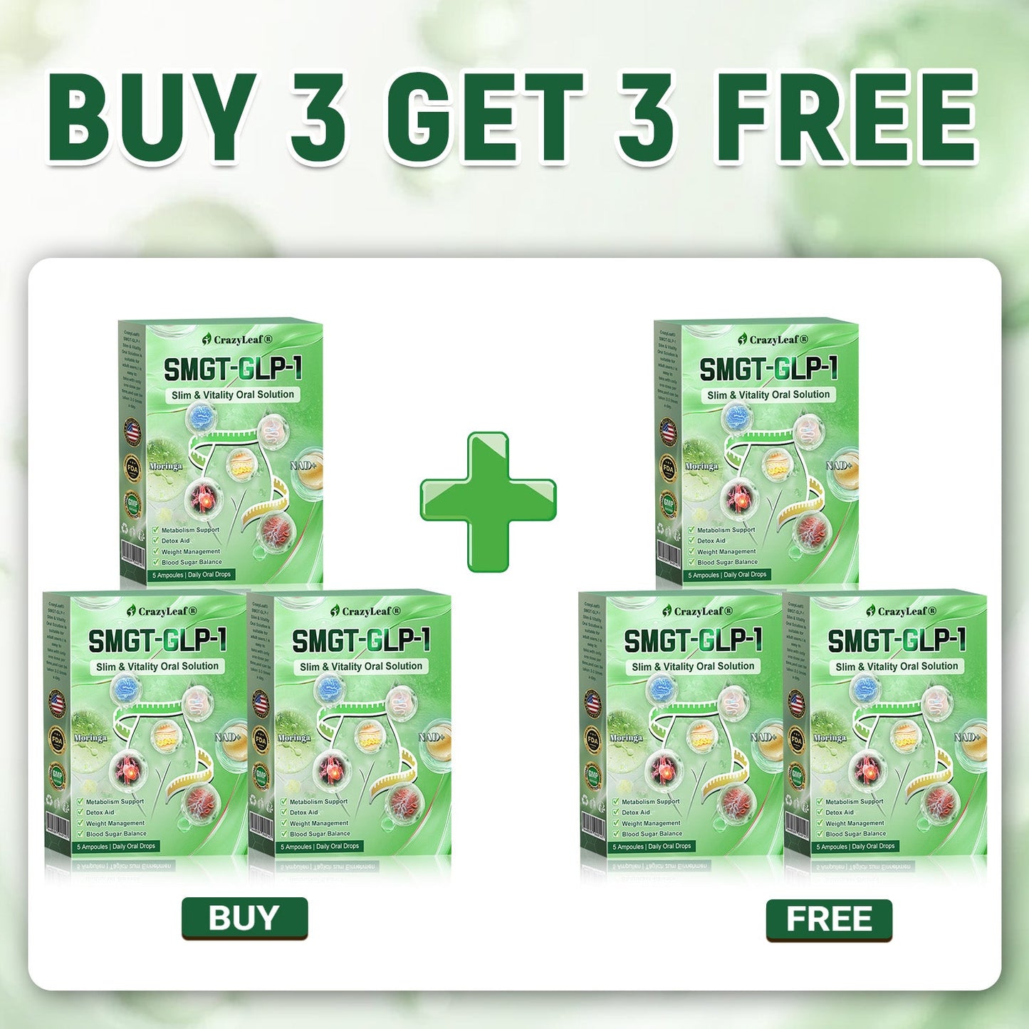 Only 10 Boxes left! We're offering you an additional 30% discount! Get yourself in shape and healthy. Miss out now, and you won't have another chance until next year.CrazyLeafยฎ